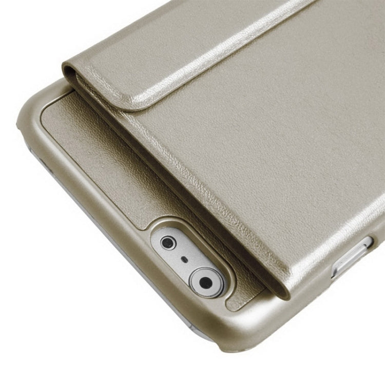 Creative Plastic Hard Shell + Leather Back Case with Card Slots for iPhone 6 Plus & 6S Plus
