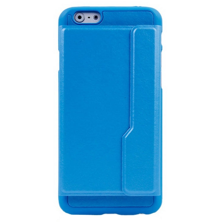 Creative Plastic Hard Shell + Leather Back Case with Card Slots for iPhone 6 Plus & 6S Plus