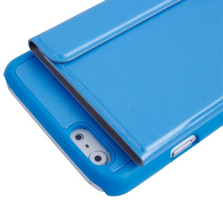 Creative Plastic Hard Shell + Leather Back Case with Card Slots for iPhone 6 Plus & 6S Plus