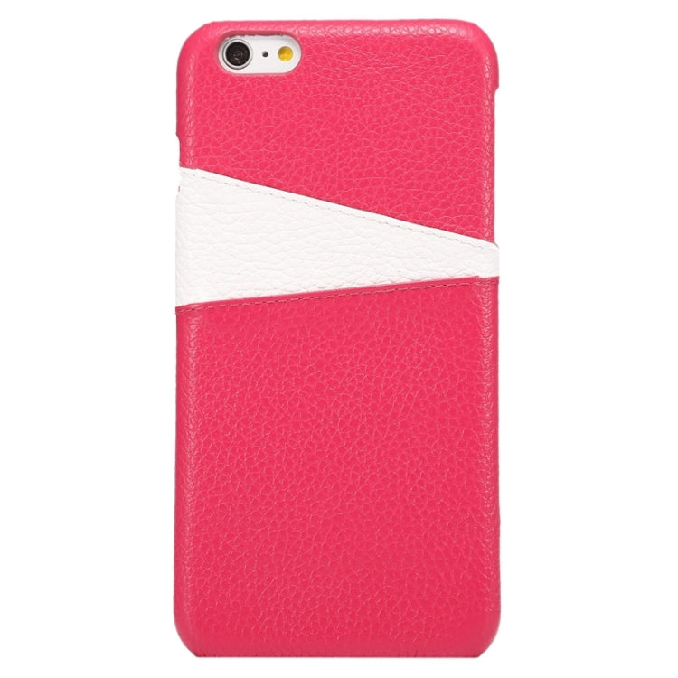 For iPhone 6 Plus & 6s Plus Colorful Matching Genuine Cowhide Leather Case with Card Slots