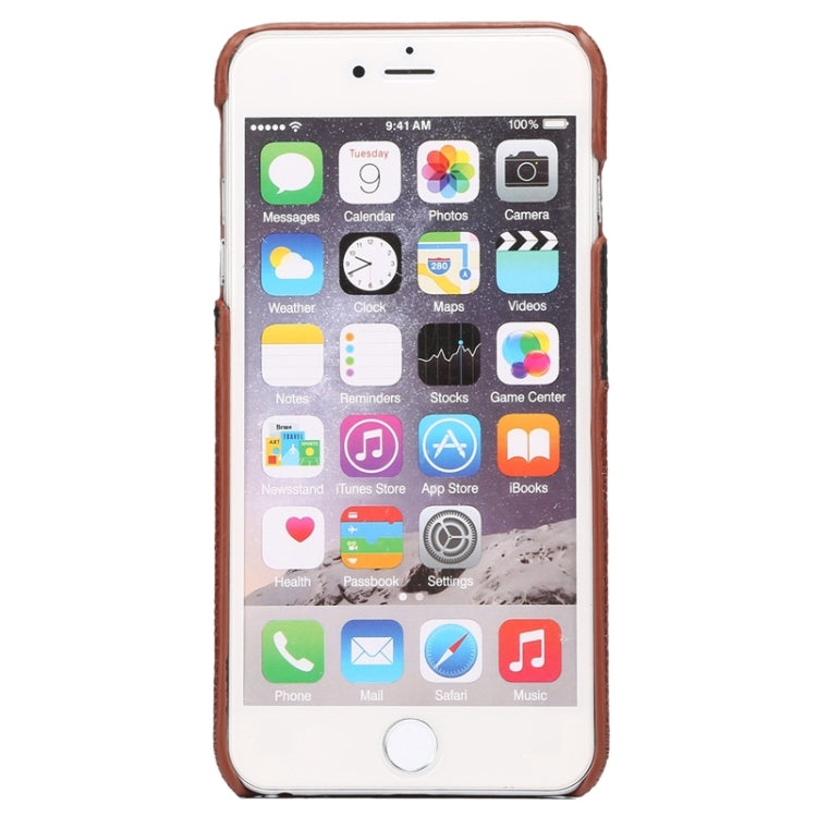 For iPhone 6 Plus & 6s Plus Colorful Matching Genuine Cowhide Leather Case with Card Slots