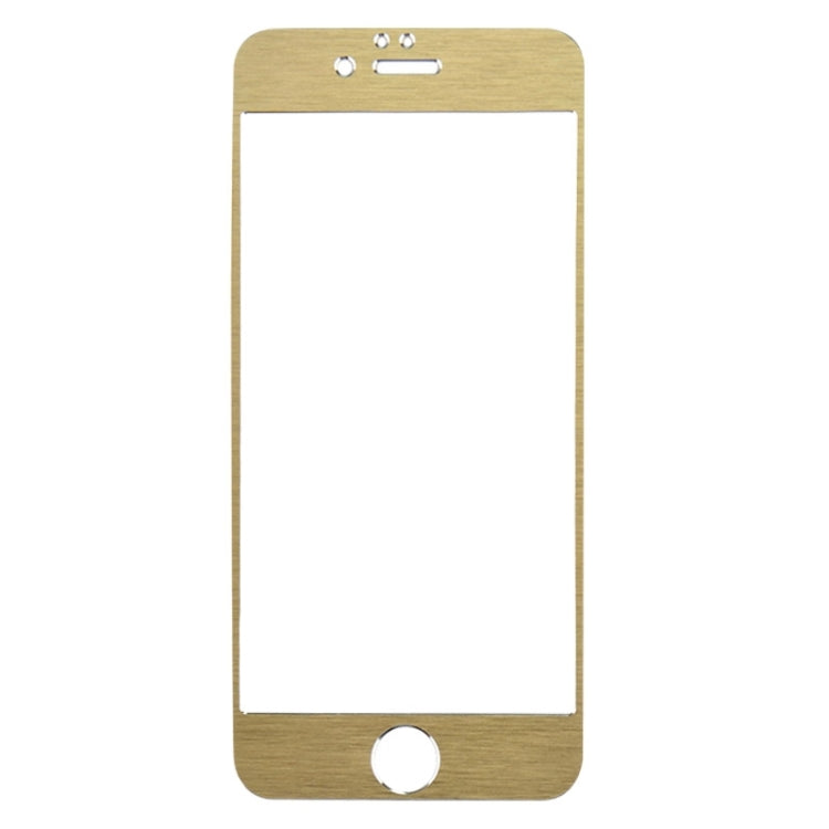 0.3mm 2.5D Titanium Alloy Brush Explosion-proof Screen Tempered Glass Film for iPhone 6 Plus