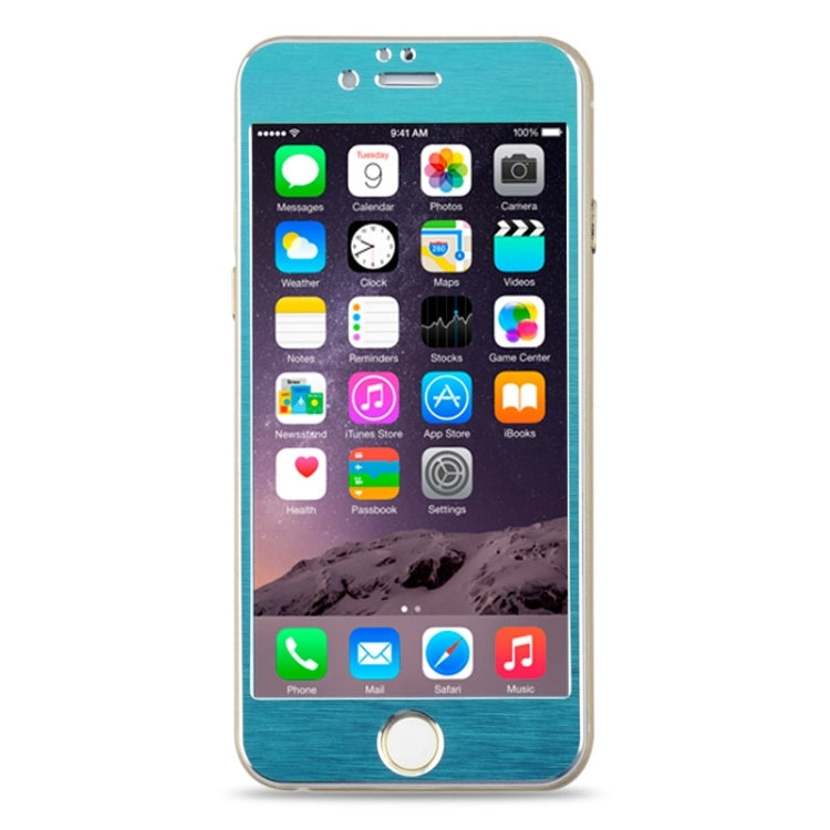 0.3mm 2.5D Titanium Alloy Brush Explosion-proof Screen Tempered Glass Film for iPhone 6 Plus