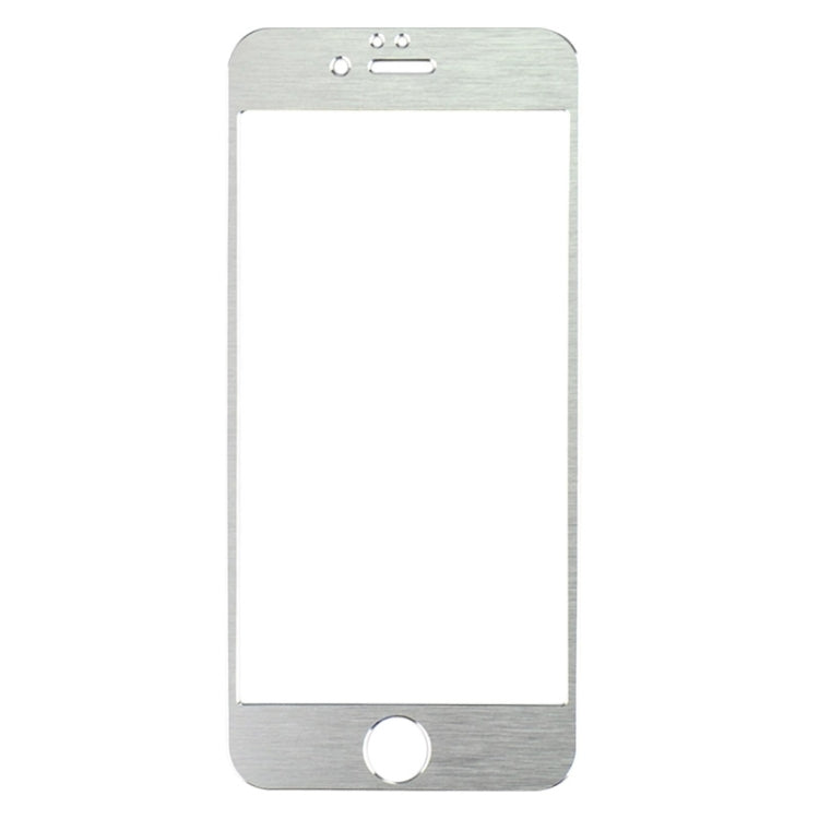 0.3mm 2.5D Titanium Alloy Brush Explosion-proof Screen Tempered Glass Film for iPhone 6 Plus