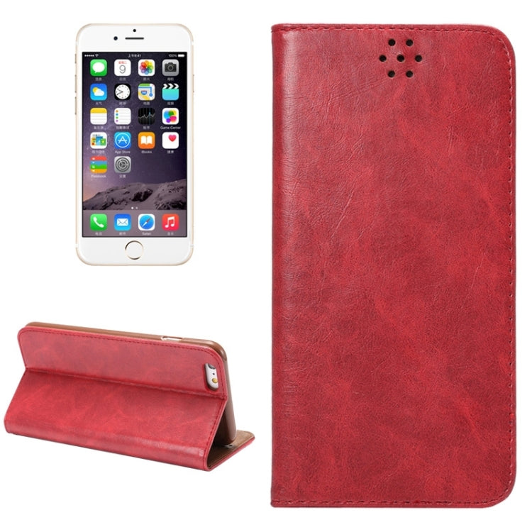 Crazy Horse Texture Magnetic Horizontal Flip Leather Case with Holder & Card Slot for iPhone 6 Plus & 6S Plus