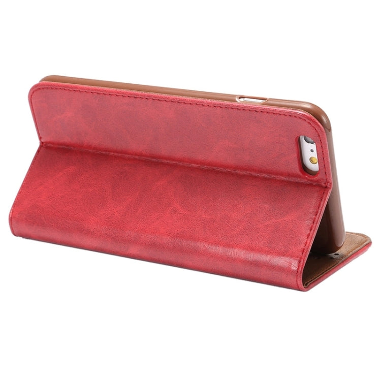 Crazy Horse Texture Magnetic Horizontal Flip Leather Case with Holder & Card Slot for iPhone 6 Plus & 6S Plus