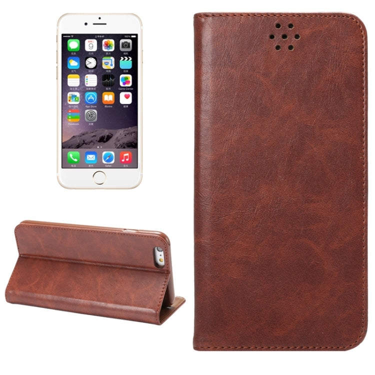 Crazy Horse Texture Magnetic Horizontal Flip Leather Case with Holder & Card Slot for iPhone 6 Plus & 6S Plus