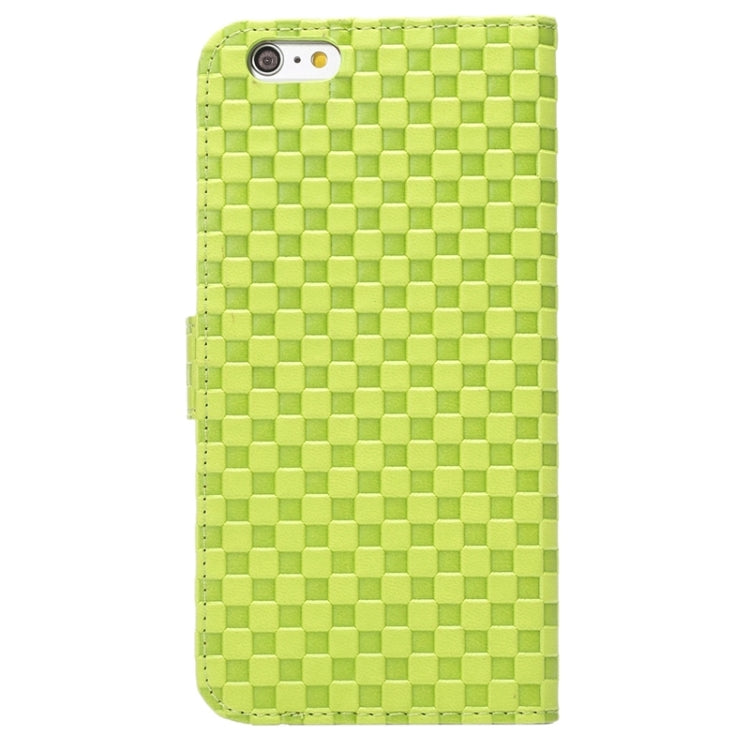 Embossing Grid Texture Horizontal Flip Leather Case with Holder & Card Slot for iPhone 6 Plus & 6S Plus