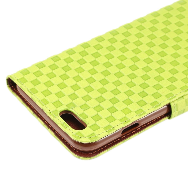 Embossing Grid Texture Horizontal Flip Leather Case with Holder & Card Slot for iPhone 6 Plus & 6S Plus