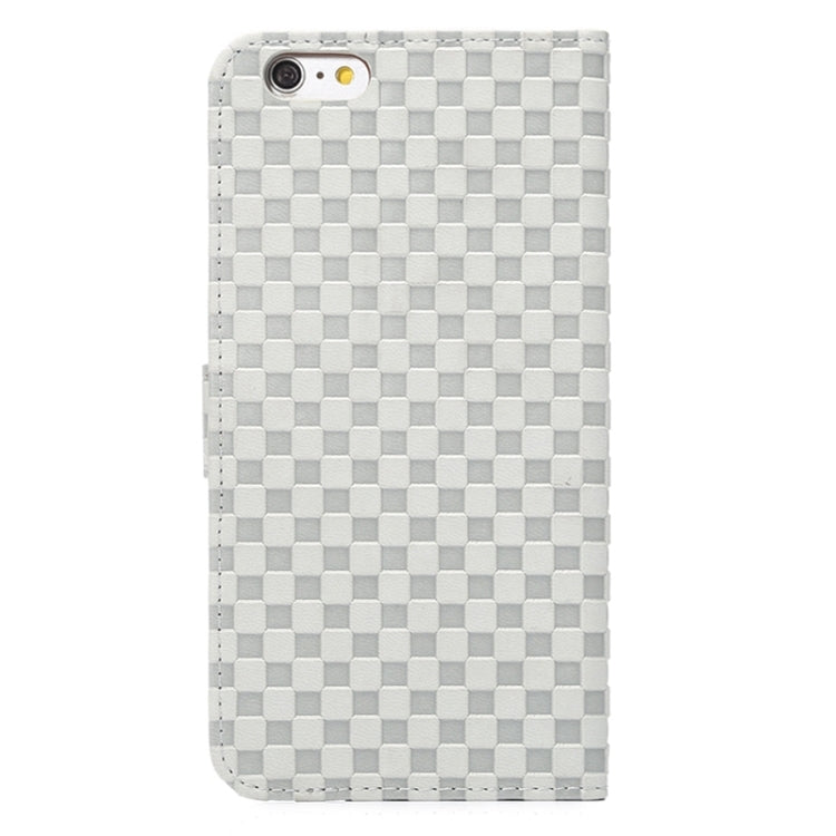 Embossing Grid Texture Horizontal Flip Leather Case with Holder & Card Slot for iPhone 6 Plus & 6S Plus