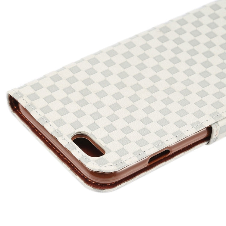 Embossing Grid Texture Horizontal Flip Leather Case with Holder & Card Slot for iPhone 6 Plus & 6S Plus