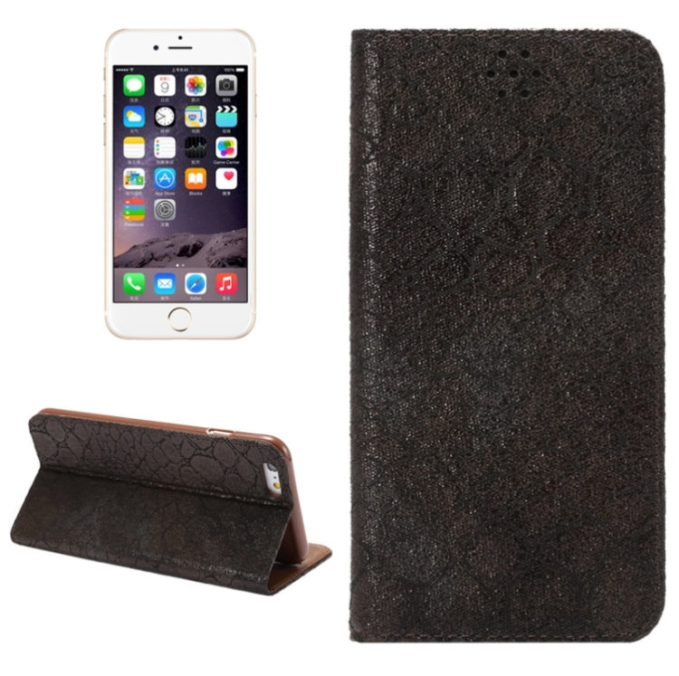 Stone Texture Magnetic Horizontal Flip Leather Case with Holder & Card Slot for iPhone 6 Plus & 6S Plus