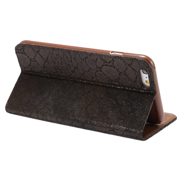 Stone Texture Magnetic Horizontal Flip Leather Case with Holder & Card Slot for iPhone 6 Plus & 6S Plus