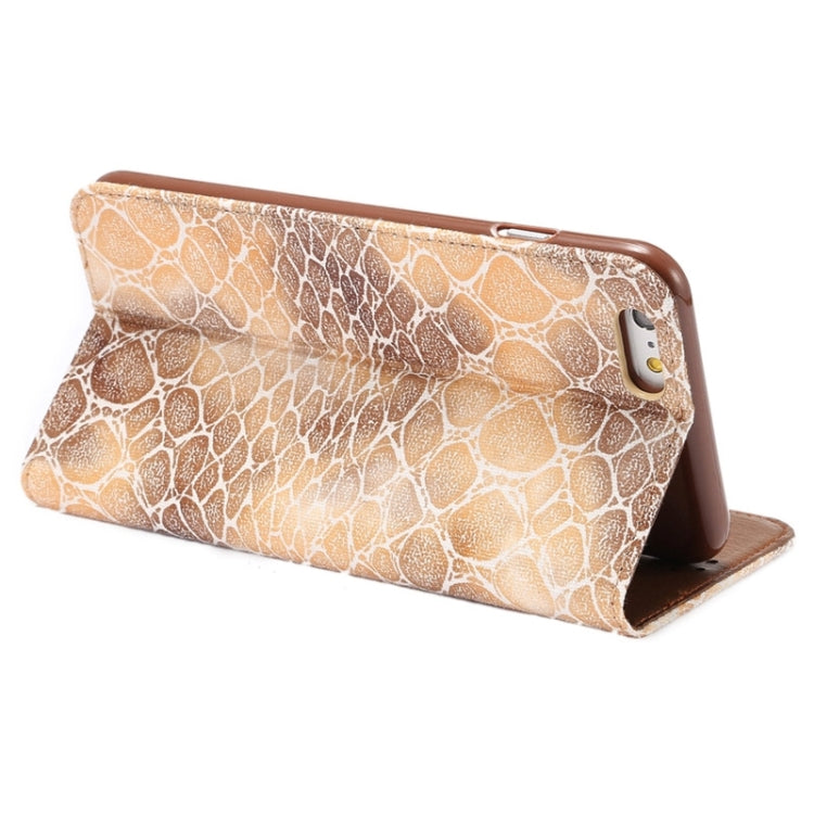 Stone Texture Magnetic Horizontal Flip Leather Case with Holder & Card Slot for iPhone 6 Plus & 6S Plus