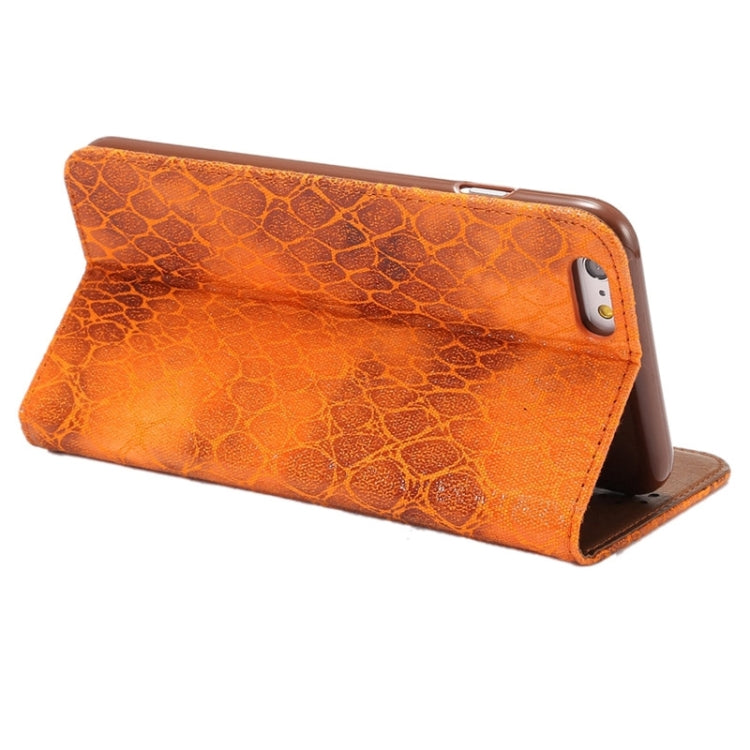 Stone Texture Magnetic Horizontal Flip Leather Case with Holder & Card Slot for iPhone 6 Plus & 6S Plus