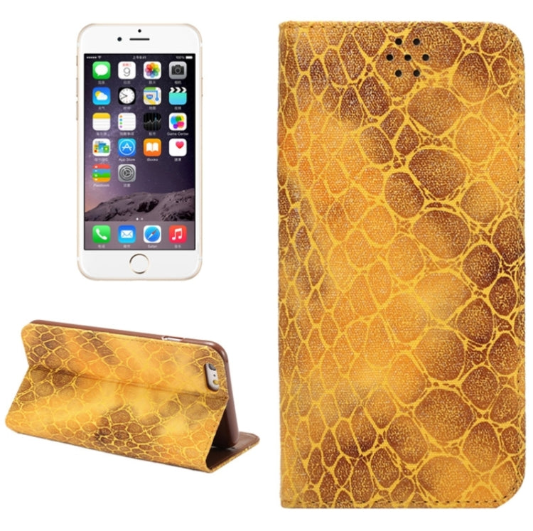 Stone Texture Magnetic Horizontal Flip Leather Case with Holder & Card Slot for iPhone 6 Plus & 6S Plus