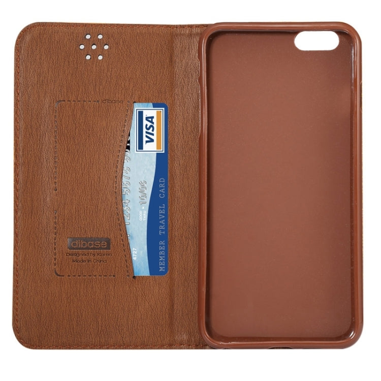 Stone Texture Magnetic Horizontal Flip Leather Case with Holder & Card Slot for iPhone 6 Plus & 6S Plus