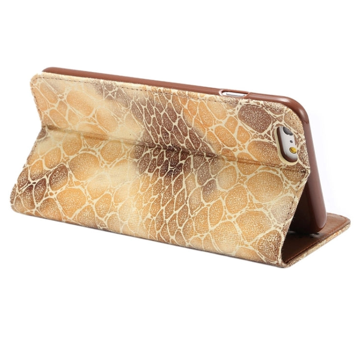 Stone Texture Magnetic Horizontal Flip Leather Case with Holder & Card Slot for iPhone 6 Plus & 6S Plus