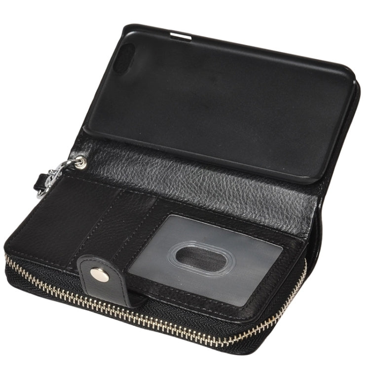 2 in 1 Separable Zipper Wallet Leather Case with Lanyard for iPhone 6 Plus & 6S Plus