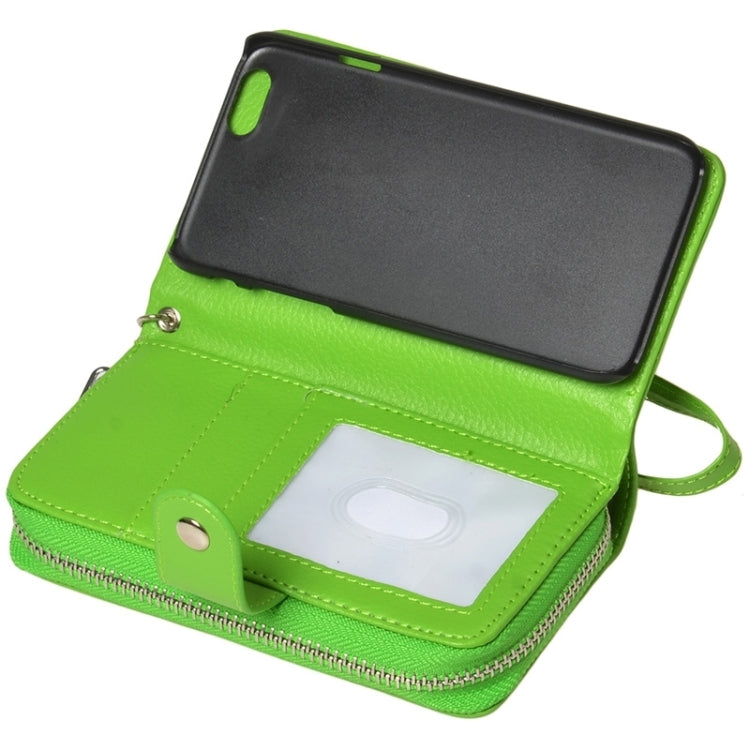 2 in 1 Separable Zipper Wallet Leather Case with Lanyard for iPhone 6 Plus & 6S Plus