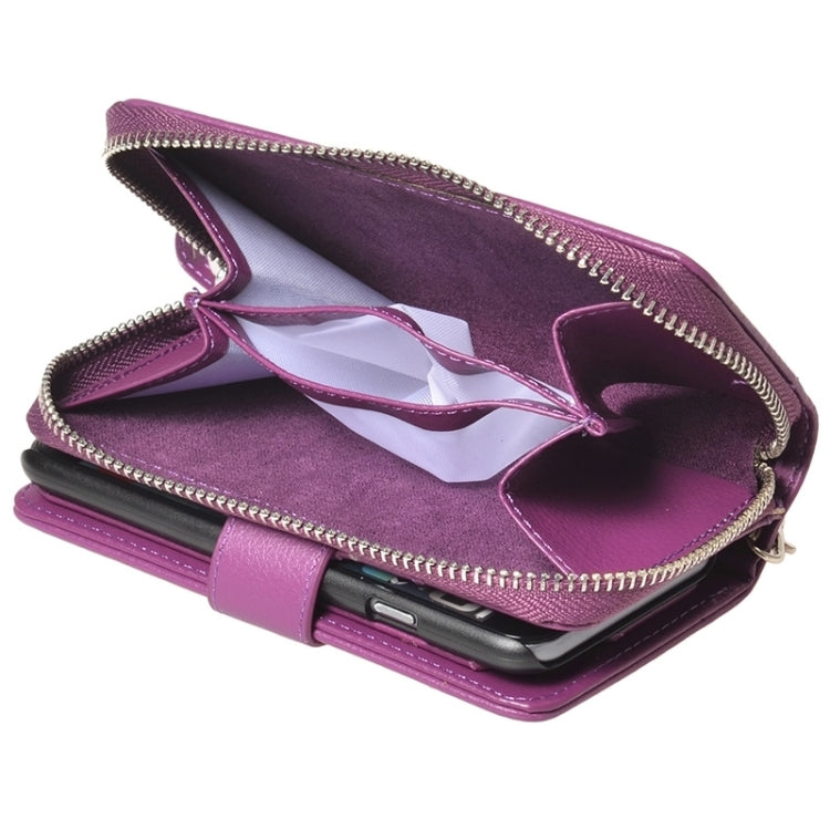2 in 1 Separable Zipper Wallet Leather Case with Lanyard for iPhone 6 Plus & 6S Plus