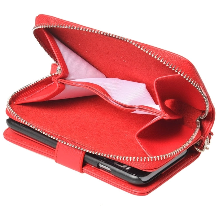 2 in 1 Separable Zipper Wallet Leather Case with Lanyard for iPhone 6 Plus & 6S Plus