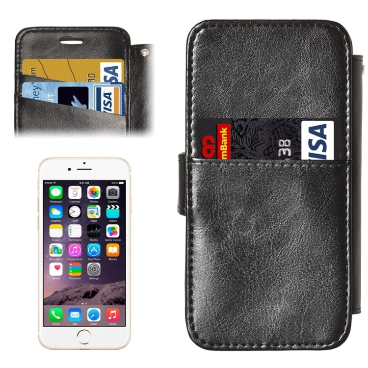 2 in 1 Separable Back Cover Card Slot Style PU Leather Case for iPhone 6 Plus