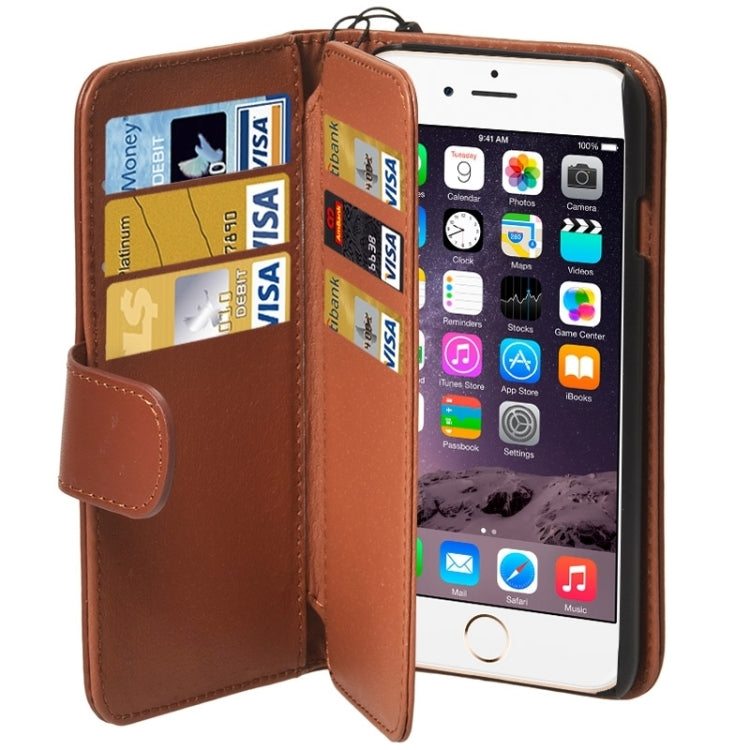 Wallet Style Six Card Slots PU Leather Case with Lanyard for iPhone 6 Plus & 6S Plus