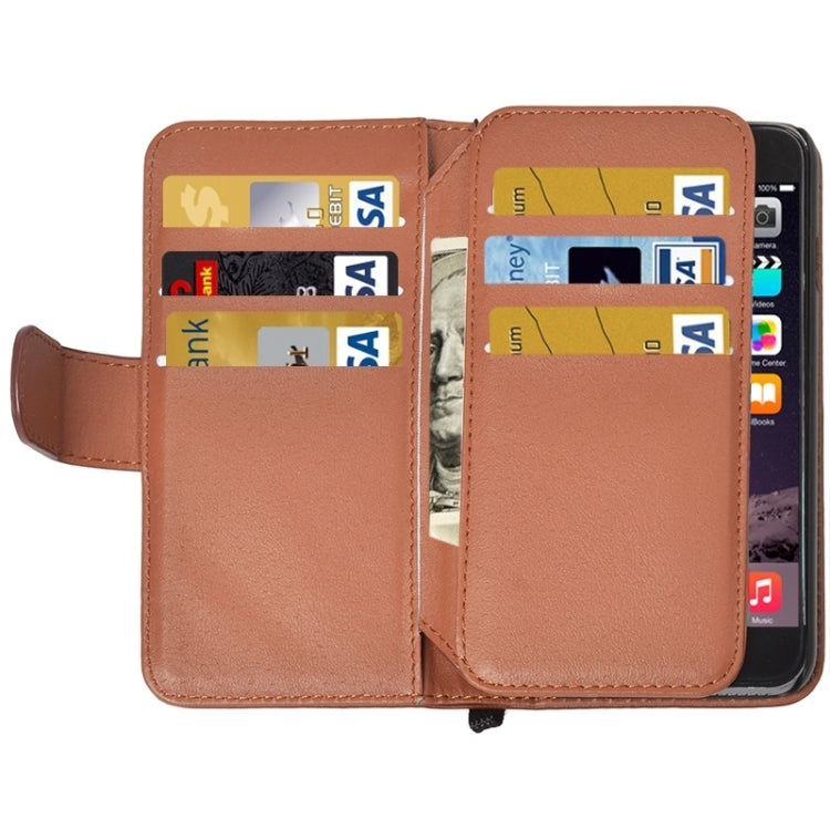 Wallet Style Six Card Slots PU Leather Case with Lanyard for iPhone 6 Plus & 6S Plus
