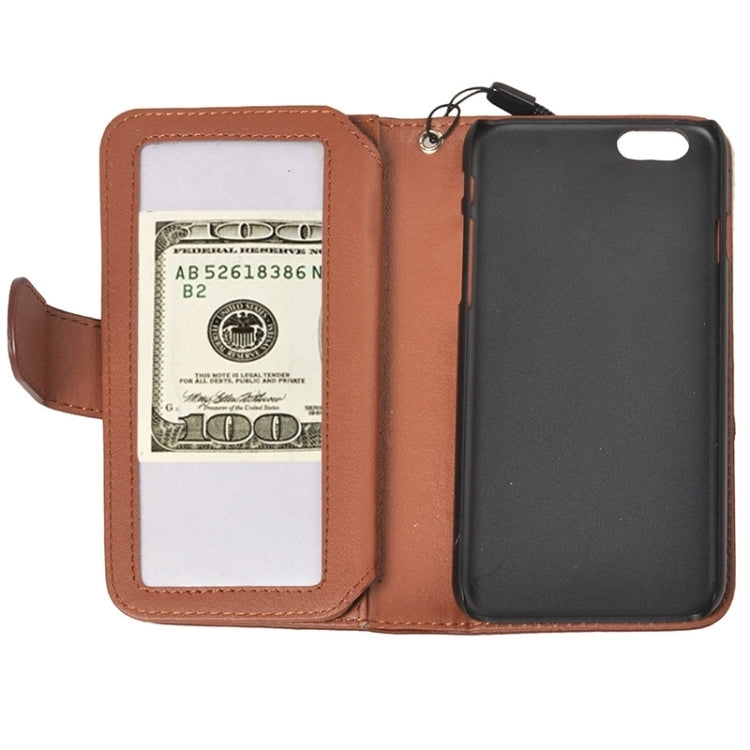 Wallet Style Six Card Slots PU Leather Case with Lanyard for iPhone 6 Plus & 6S Plus