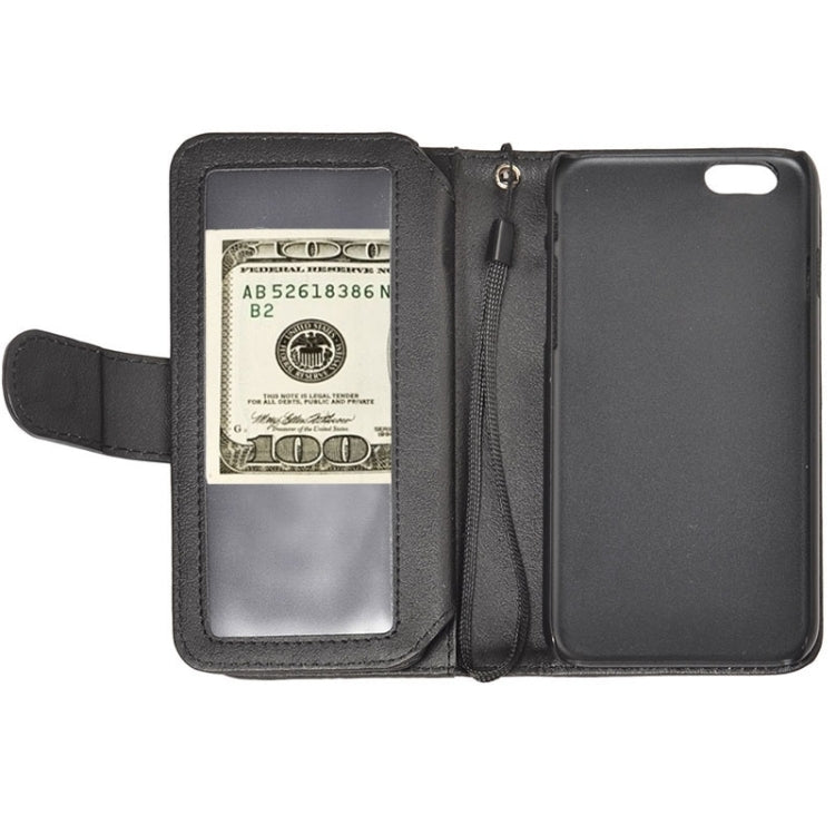 Wallet Style Six Card Slots PU Leather Case with Lanyard for iPhone 6 Plus & 6S Plus