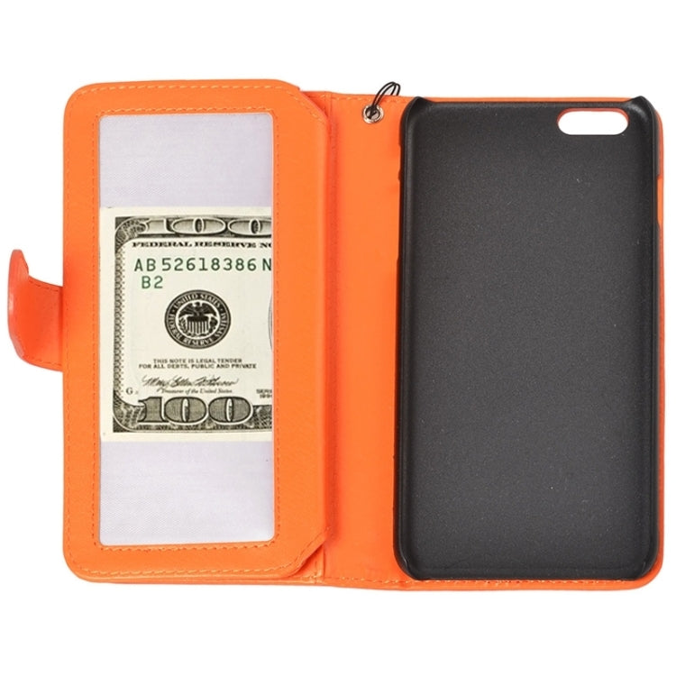 Wallet Style Six Card Slots PU Leather Case with Lanyard for iPhone 6 Plus & 6S Plus