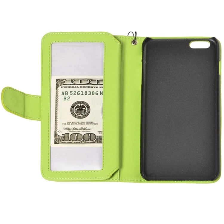 Wallet Style Six Card Slots PU Leather Case with Lanyard for iPhone 6 Plus & 6S Plus