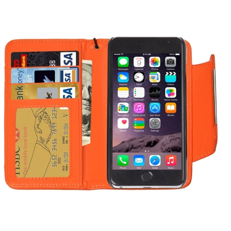 2 in 1 Separable Wallet Style Magnetic Flip PU Leather Case with Lanyard for iPhone 6 Plus & 6S Plus