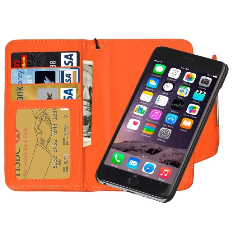 2 in 1 Separable Wallet Style Magnetic Flip PU Leather Case with Lanyard for iPhone 6 Plus & 6S Plus