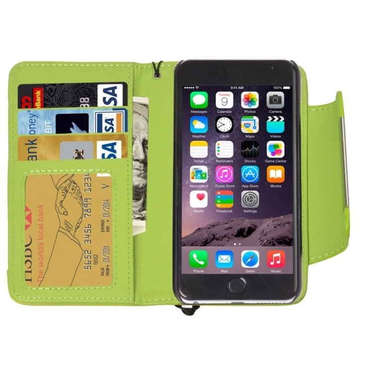 2 in 1 Separable Wallet Style Magnetic Flip PU Leather Case with Lanyard for iPhone 6 Plus & 6S Plus