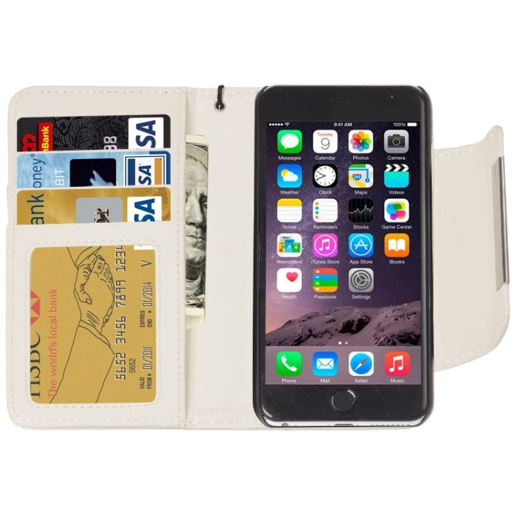 2 in 1 Separable Wallet Style Magnetic Flip PU Leather Case with Lanyard for iPhone 6 Plus & 6S Plus