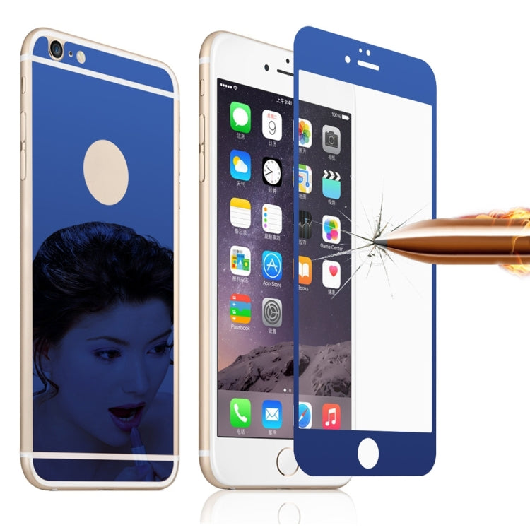 0.3mm Ultra-thin Plating Full Screen Front + Back Color Mirror Tempered Glass Screen Protector for iPhone 6 Plus & 6s Plus