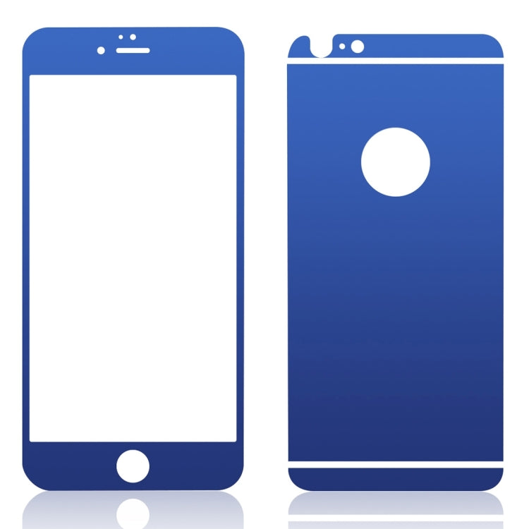 0.3mm Ultra-thin Plating Full Screen Front + Back Color Mirror Tempered Glass Screen Protector for iPhone 6 Plus & 6s Plus
