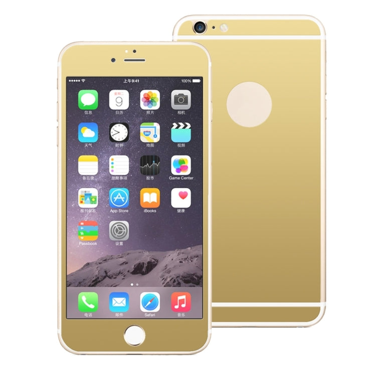 0.3mm Ultra-thin Plating Full Screen Front + Back Color Mirror Tempered Glass Screen Protector for iPhone 6 Plus & 6s Plus
