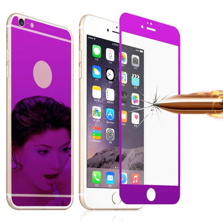 0.3mm Ultra-thin Plating Full Screen Front + Back Color Mirror Tempered Glass Screen Protector for iPhone 6 Plus & 6s Plus