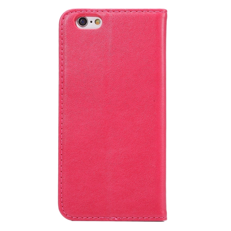 For iPhone 6 Plus & 6s Plus Sheep Texture Magnetic Adsorption Horizontal Flip PU Leather Case with Card Slot & Holder