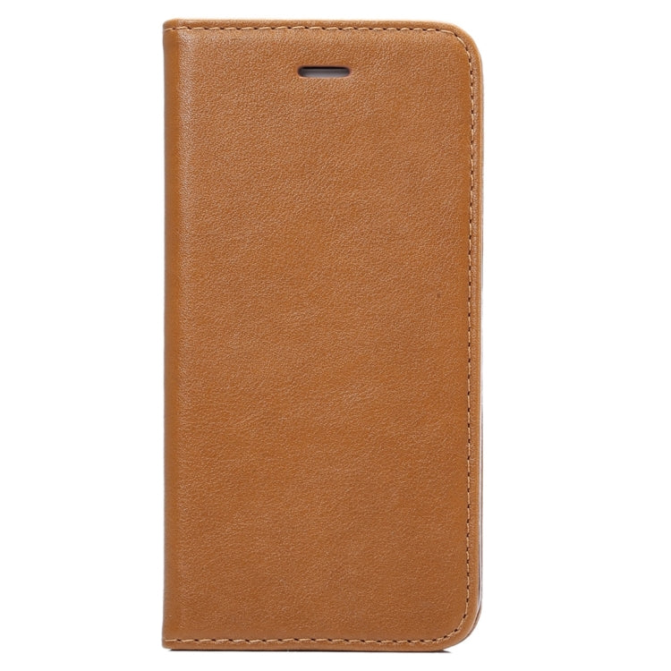 For iPhone 6 Plus & 6s Plus Sheep Texture Magnetic Adsorption Horizontal Flip PU Leather Case with Card Slot & Holder