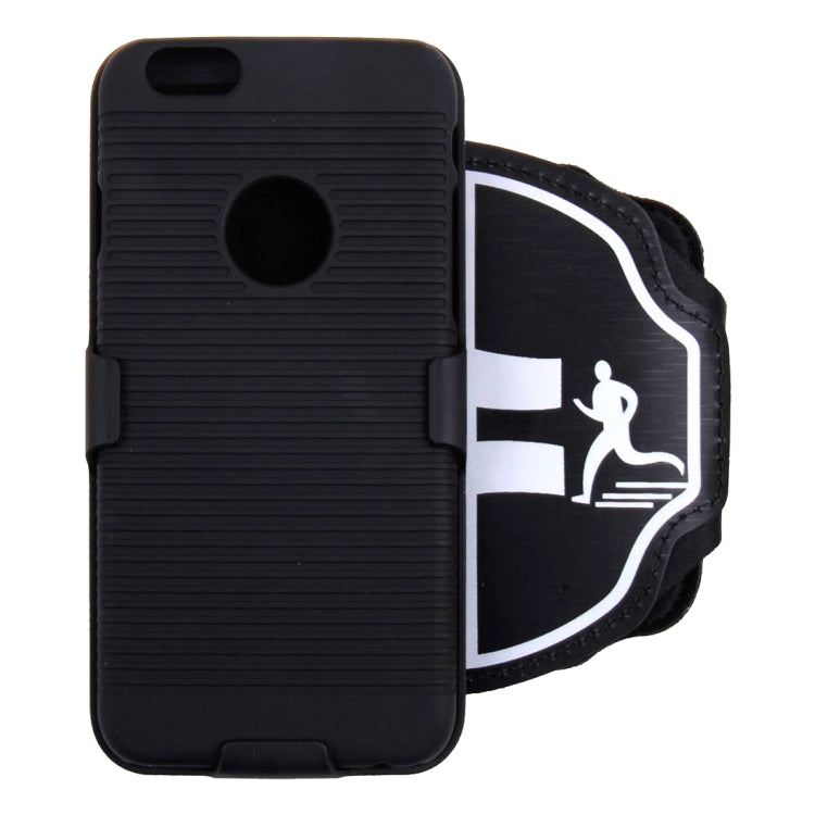 For iPhone 6 Plus & 6s Plus Sport Armband Case Hard Back Cover with Back Splint & Keys Bag / Change Pocket / Card Slots