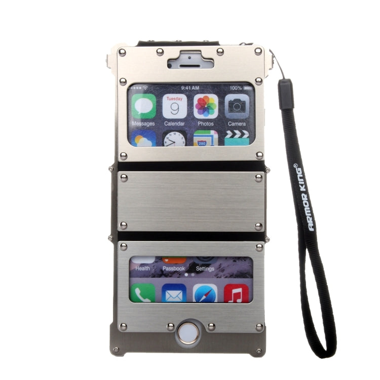For iPhone 6 Plus & 6s Plus Professional and Powerful Dustproof Shatter-resistant Shockproof Iron Man Protective Case with Caller ID Display