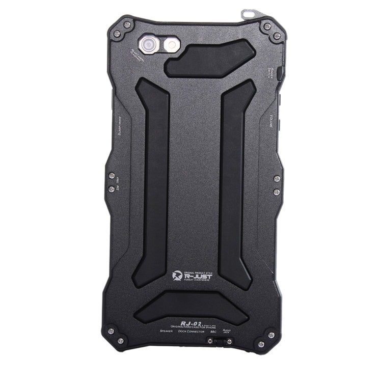For iPhone 6 Plus & 6s Plus Professional and Powerful Dustproof Shatter-resistant Shockproof IPX7 Waterproof Carbon Fibre Metal Protective Case