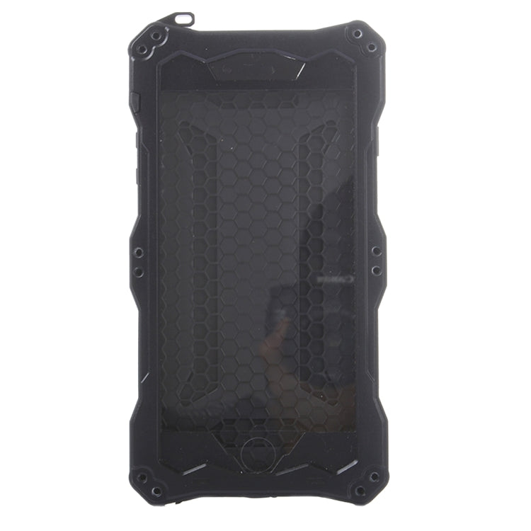For iPhone 6 Plus & 6s Plus Professional and Powerful Dustproof Shatter-resistant Shockproof IPX7 Waterproof Carbon Fibre Metal Protective Case