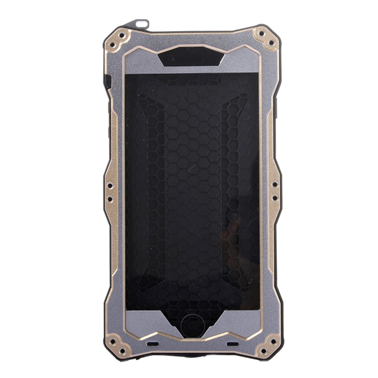 For iPhone 6 Plus & 6s Plus Professional and Powerful Dustproof Shatter-resistant Shockproof IPX7 Waterproof Carbon Fibre Metal Protective Case