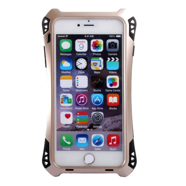 For iPhone 6 Plus & 6s Plus Professional and Powerful Dustproof Shatter-resistant Shockproof Tiny Waist Transformers Style Carbon Fibre Metal Protective Case with Tempered Glass Front Film Cover