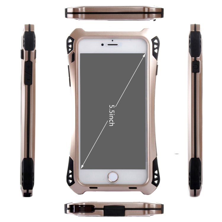 For iPhone 6 Plus & 6s Plus Professional and Powerful Dustproof Shatter-resistant Shockproof Tiny Waist Transformers Style Carbon Fibre Metal Protective Case with Tempered Glass Front Film Cover